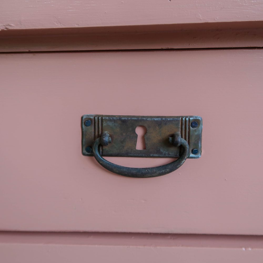 Brocante roze commode - Afbeelding 7