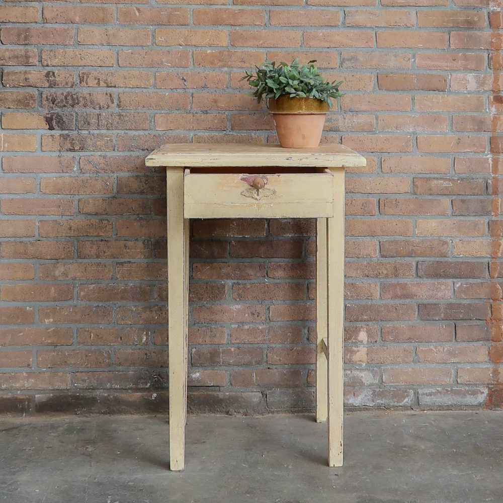 Creme brocante bijzettafeltje - Afbeelding 3