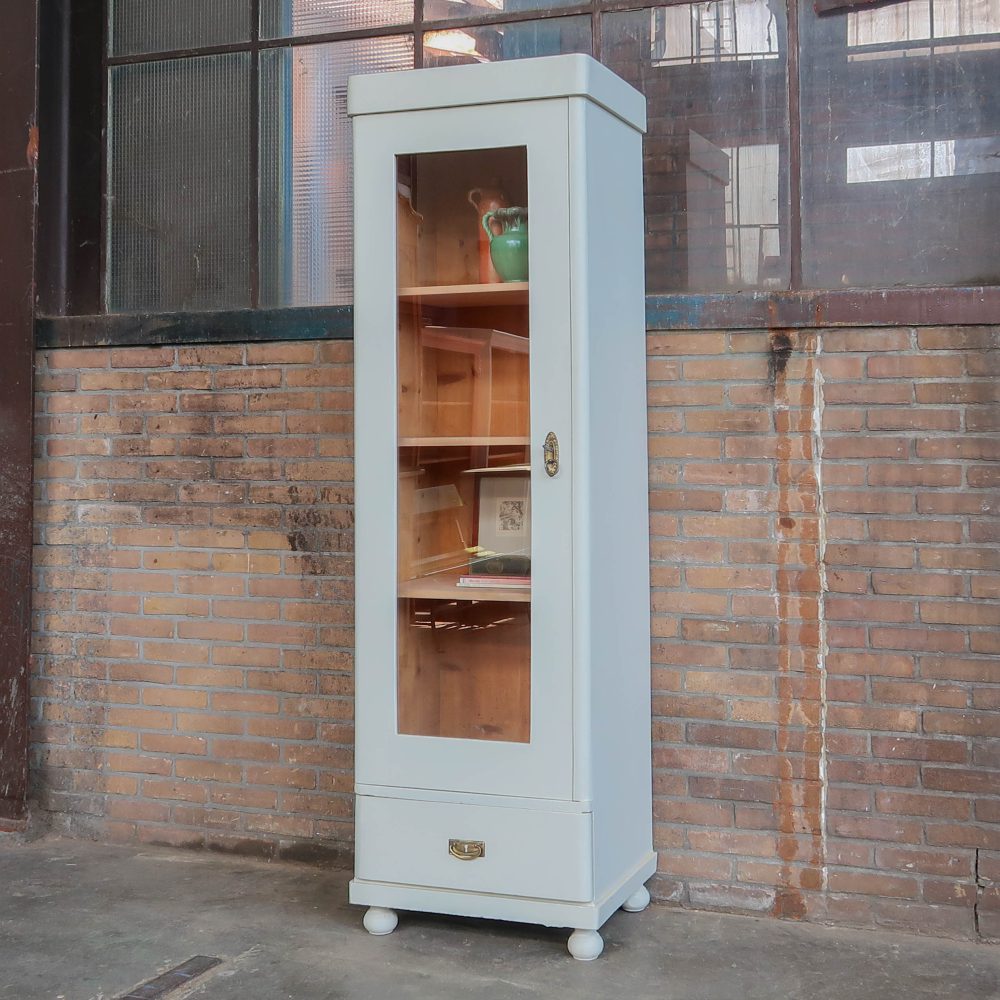 Witte eendeurs vitrinekast - Afbeelding 2