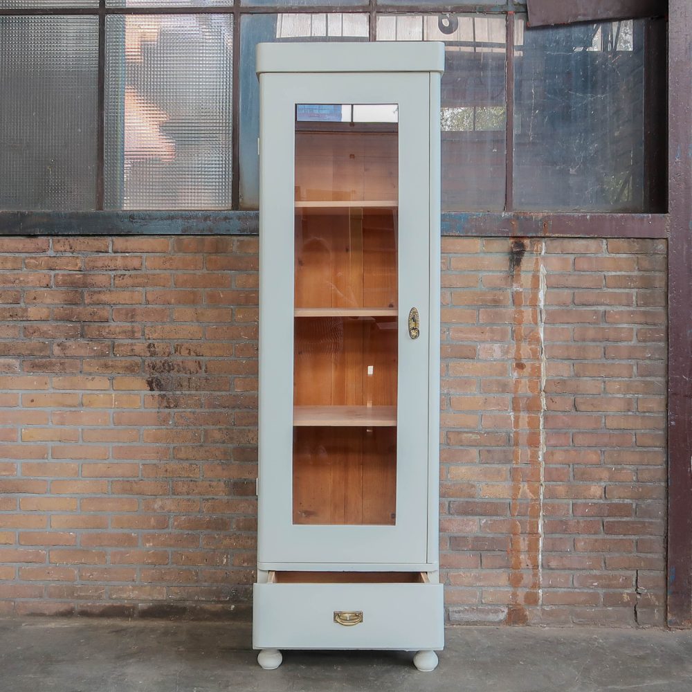 Witte eendeurs vitrinekast - Afbeelding 4