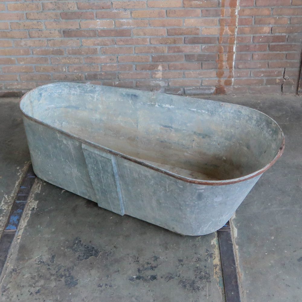 zinken bad op houten pootjes - Afbeelding 5