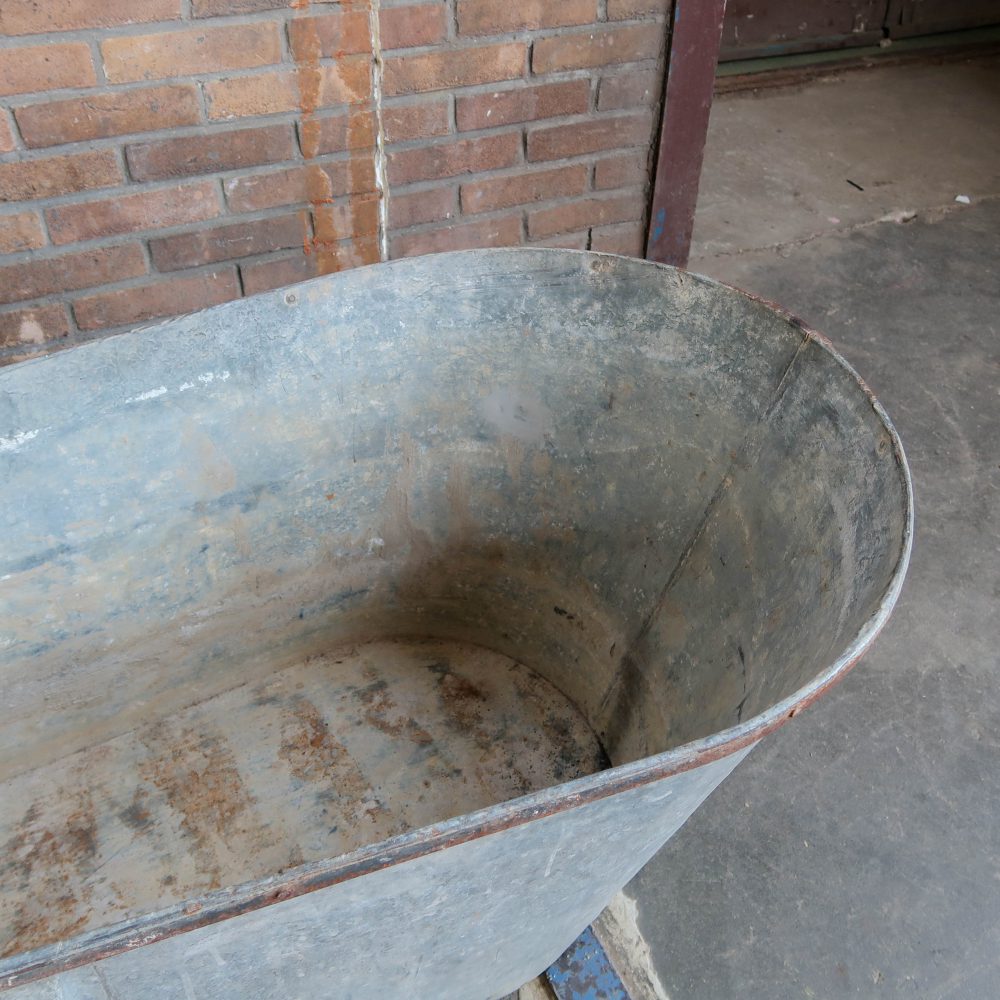 zinken bad op houten pootjes - Afbeelding 6