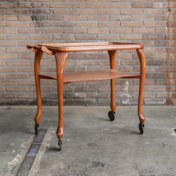 Vintage trolley met webbing blad