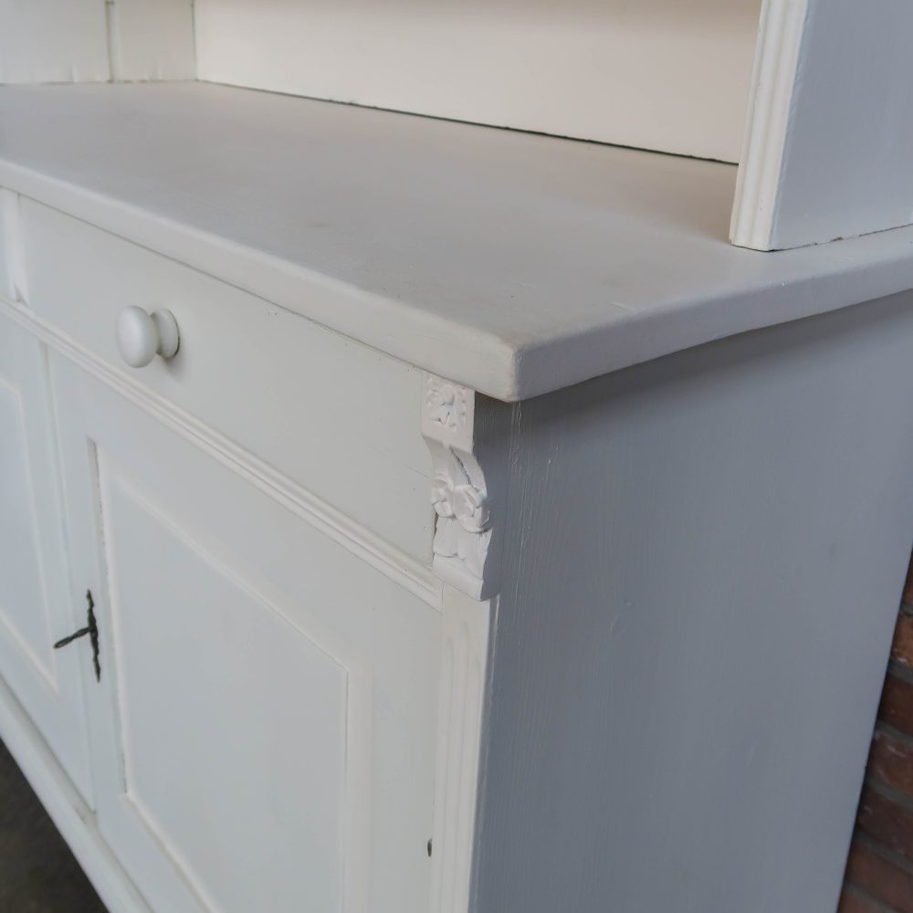 Brocante witte buffetkast - Afbeelding 8