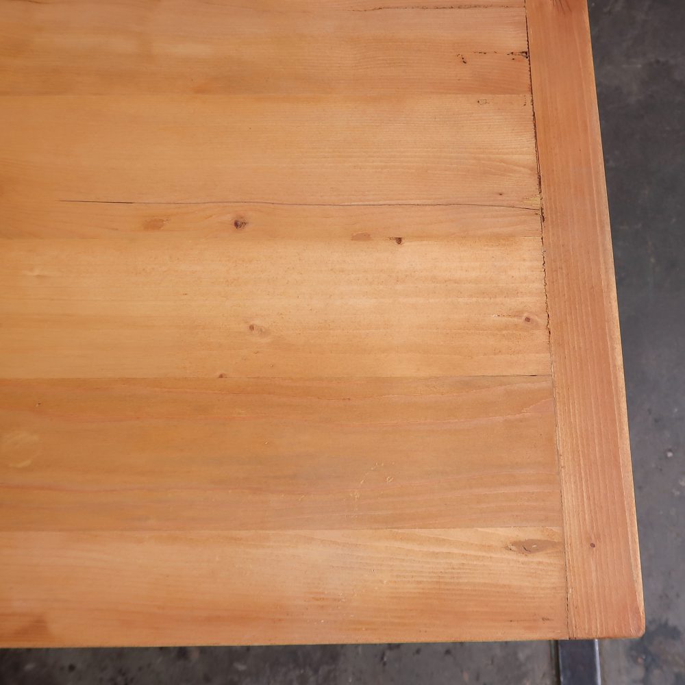 Brocante tafeltje met uitschuifbare plank - Afbeelding 7