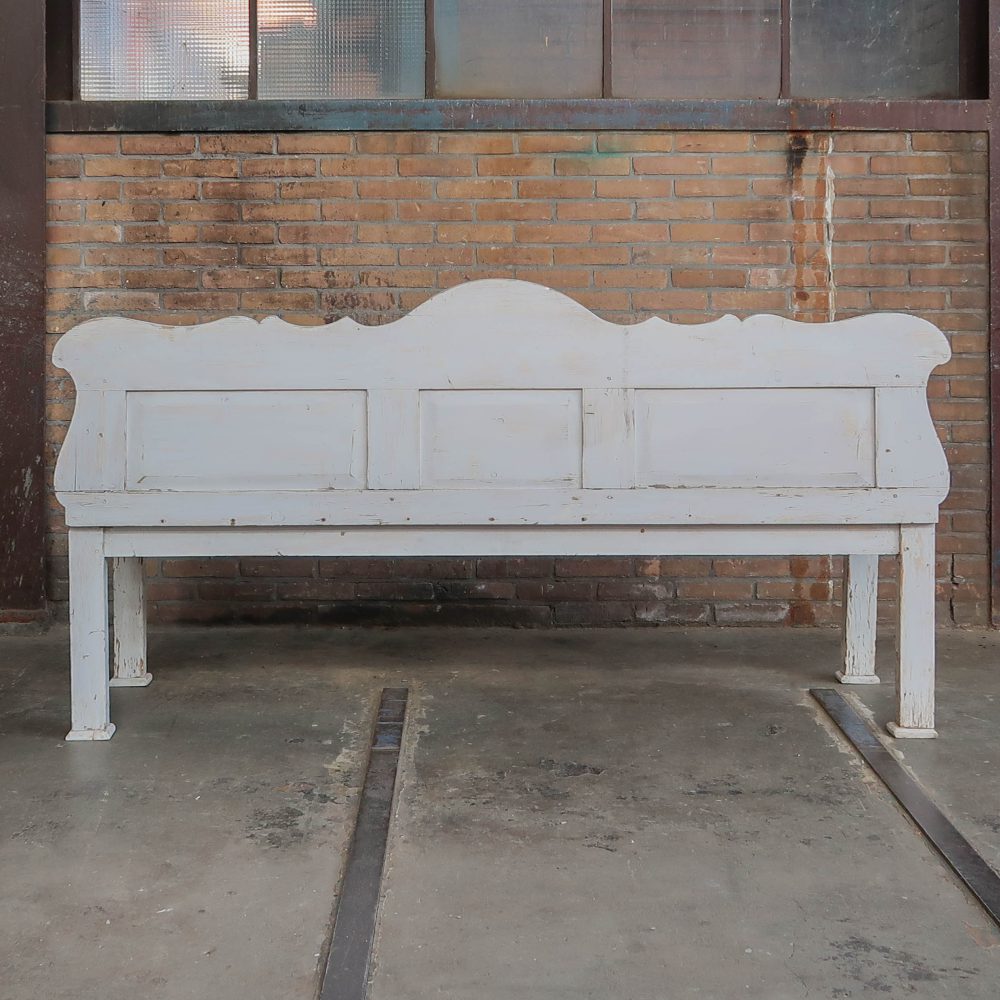 Houten witte bank - Afbeelding 9