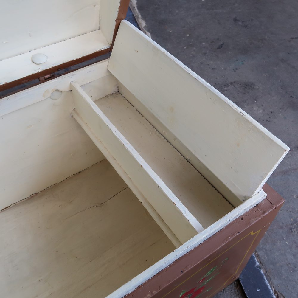 Handbeschilderde houten kist - Afbeelding 3