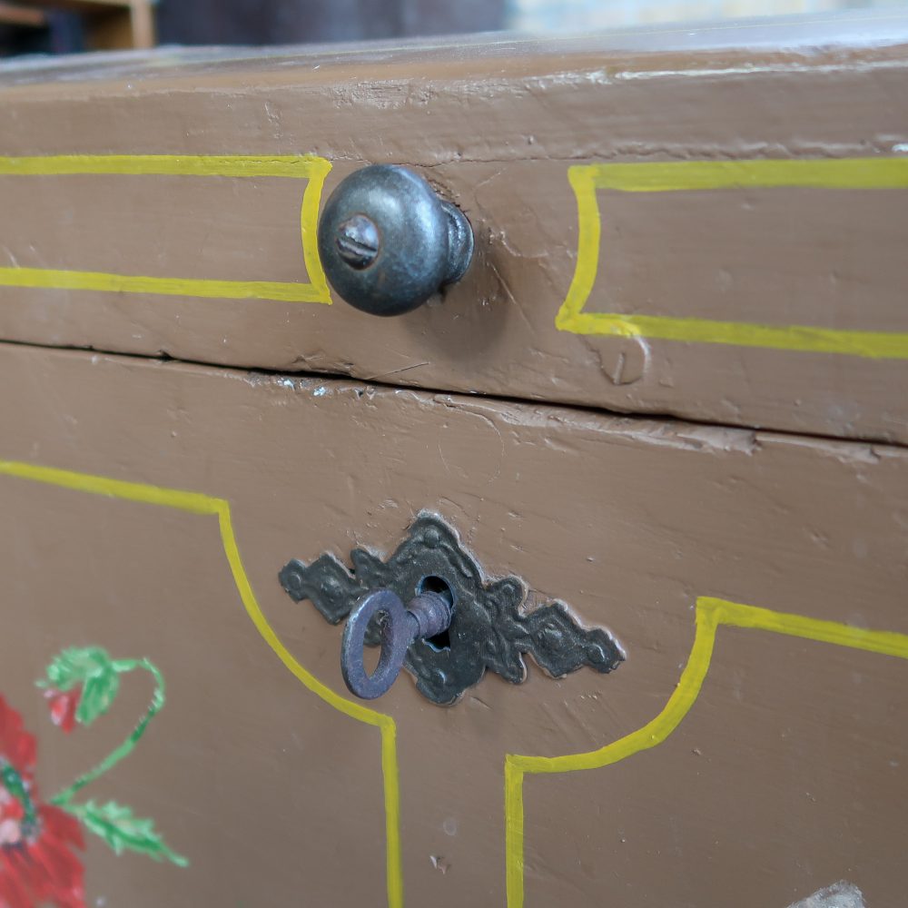 Handbeschilderde houten kist - Afbeelding 7