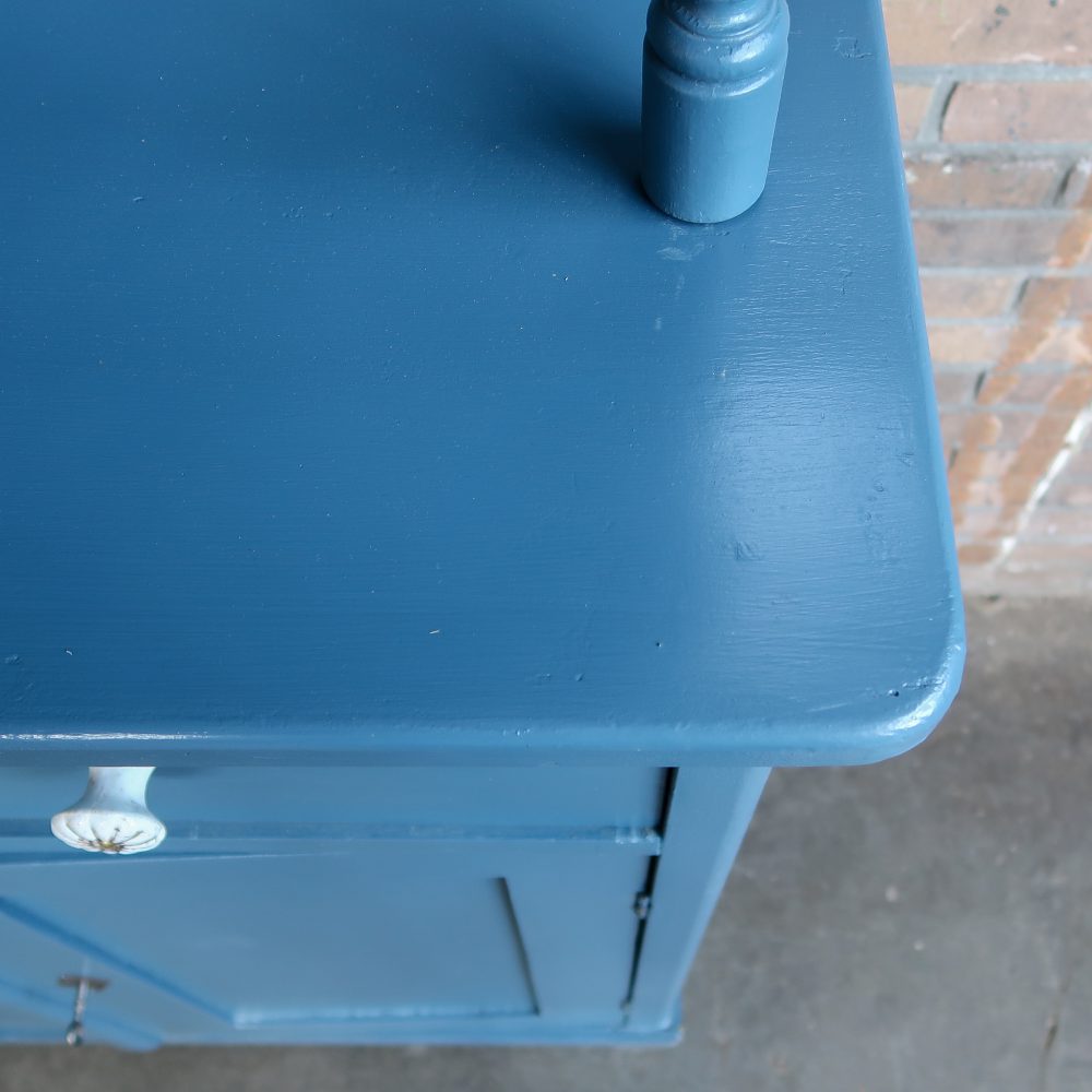 Blauwe brocante buffetkast - Afbeelding 7