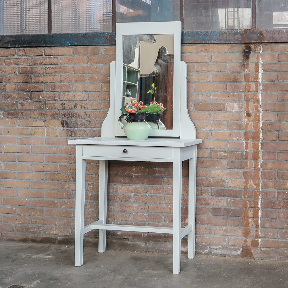 Brocante kaptafel met la - Afbeelding 2