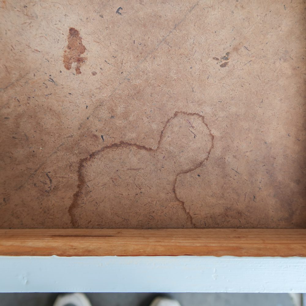 Brocante kaptafel met la - Afbeelding 4