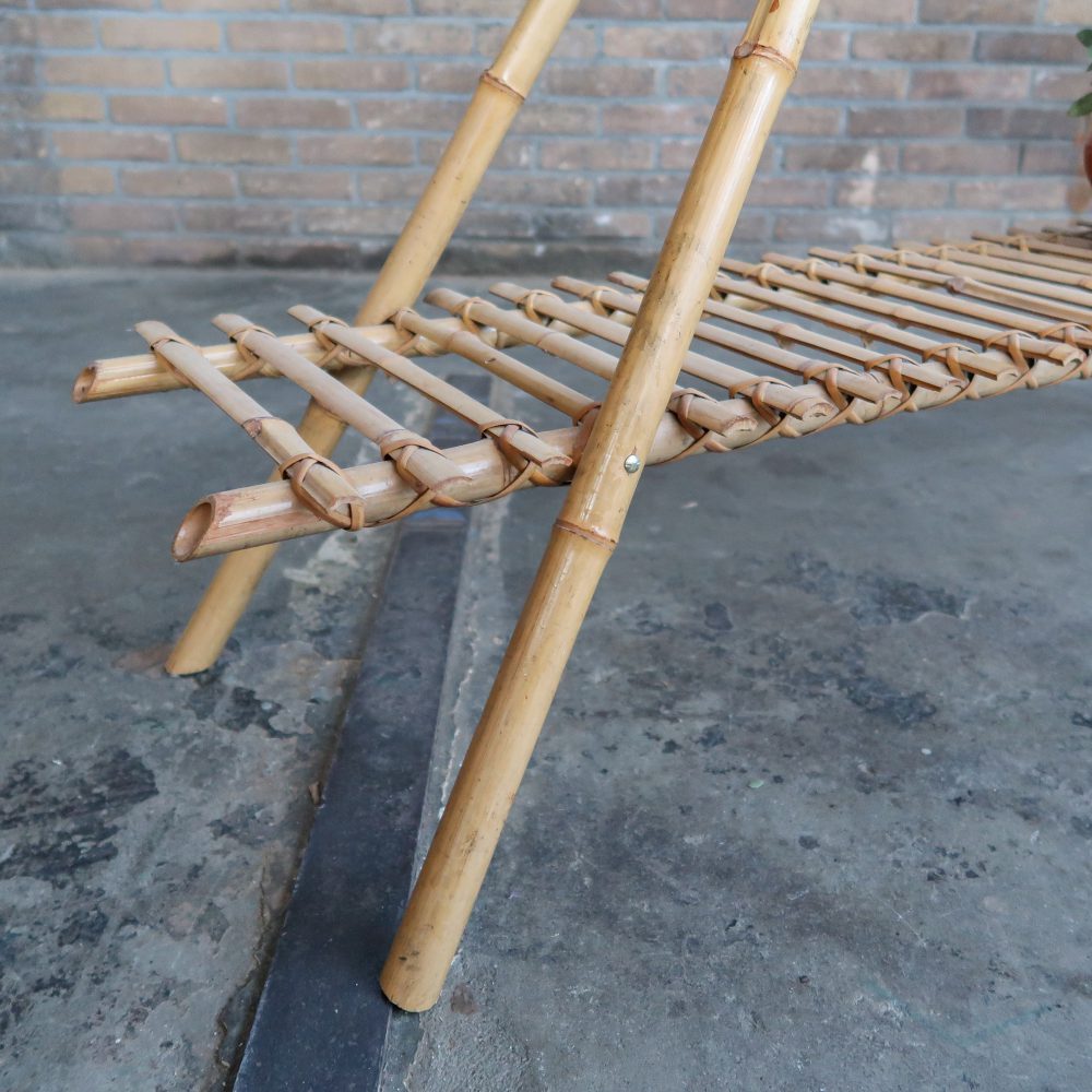 Vintage rotan plantenstandaard - Afbeelding 8