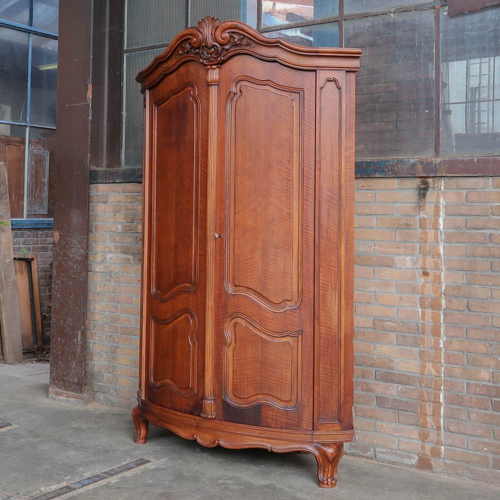 Vintage houten hoekkast - Afbeelding 2