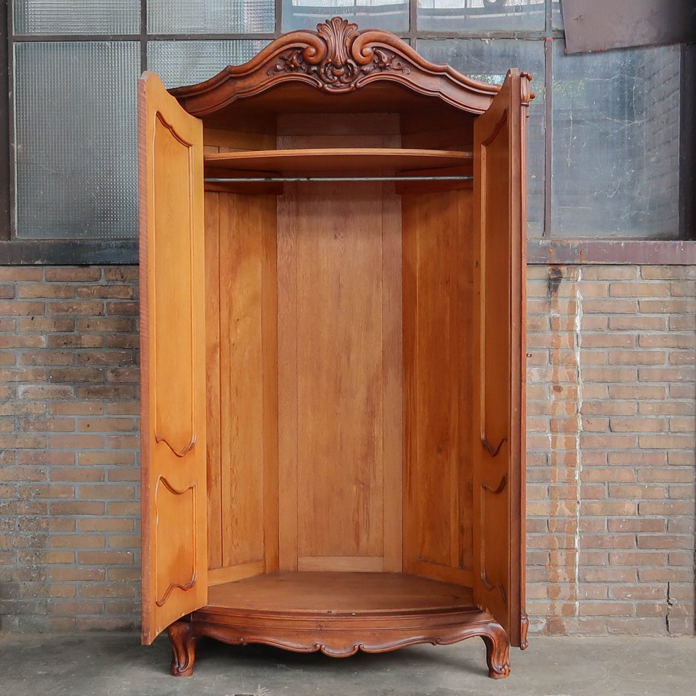 Vintage houten hoekkast - Afbeelding 3
