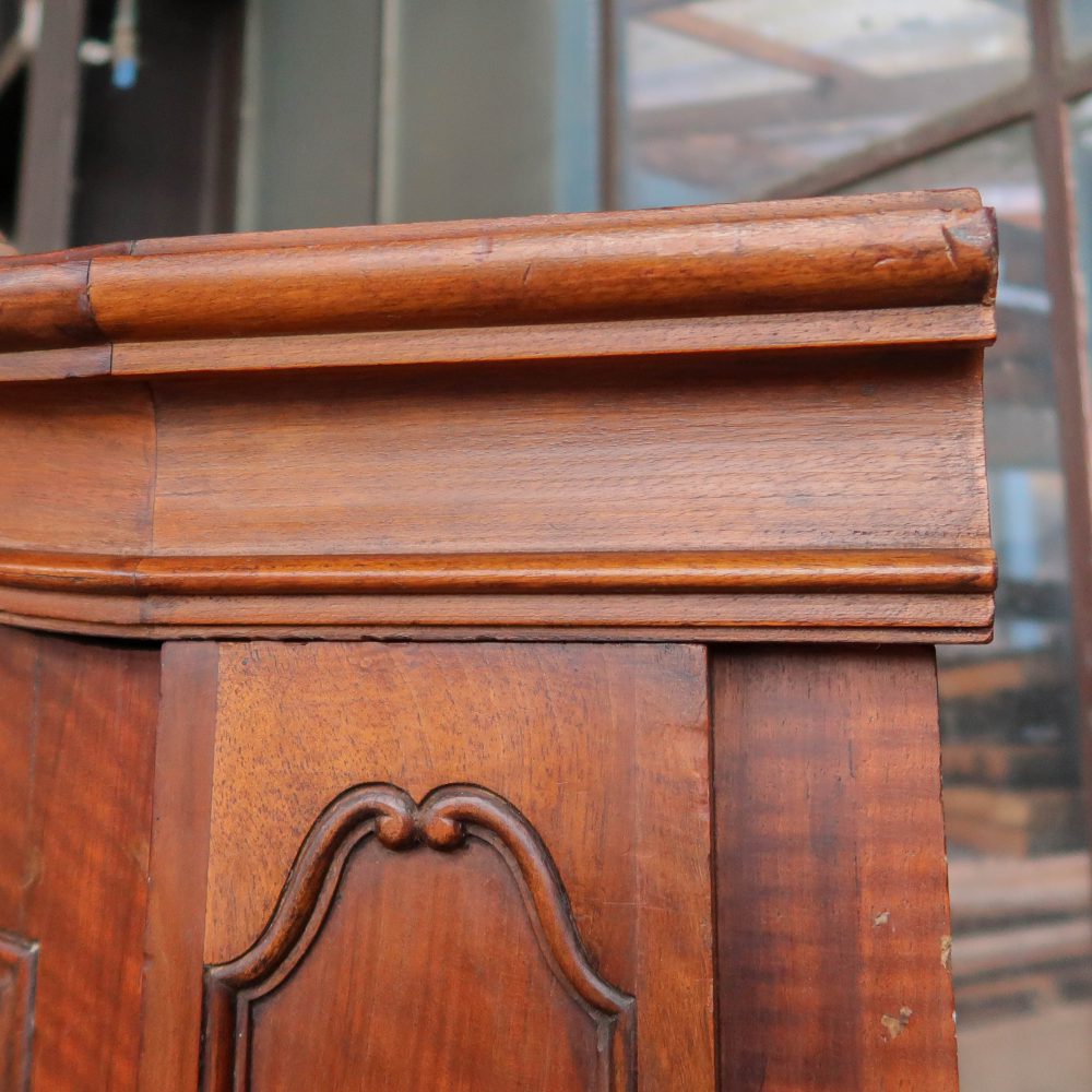 Vintage houten hoekkast - Afbeelding 8
