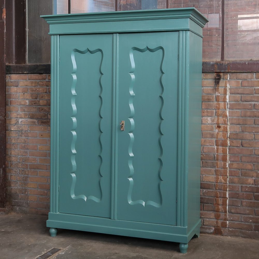 Blauwgroene linnenkast - Afbeelding 2