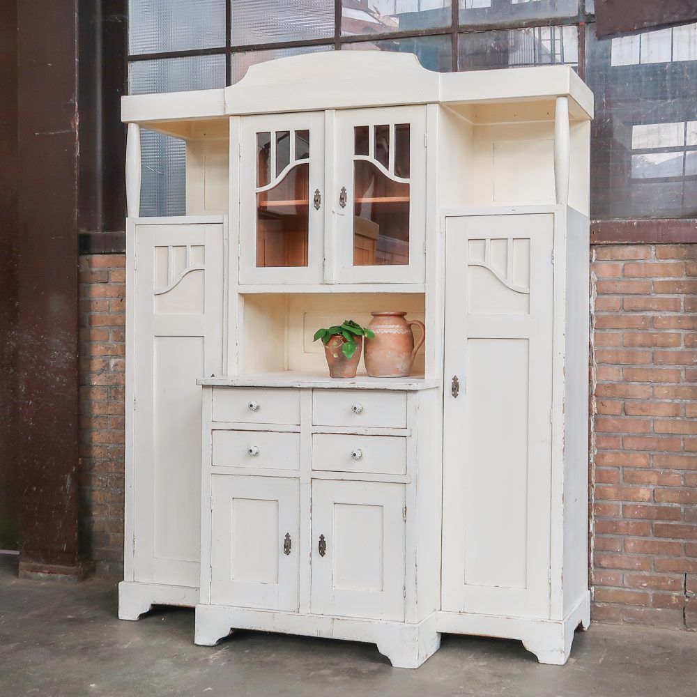 Witte brocante buffetkast - Afbeelding 2