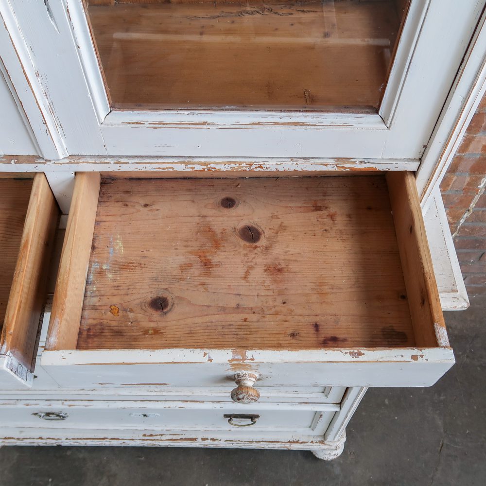 Brocante witte buffetkast - Afbeelding 10