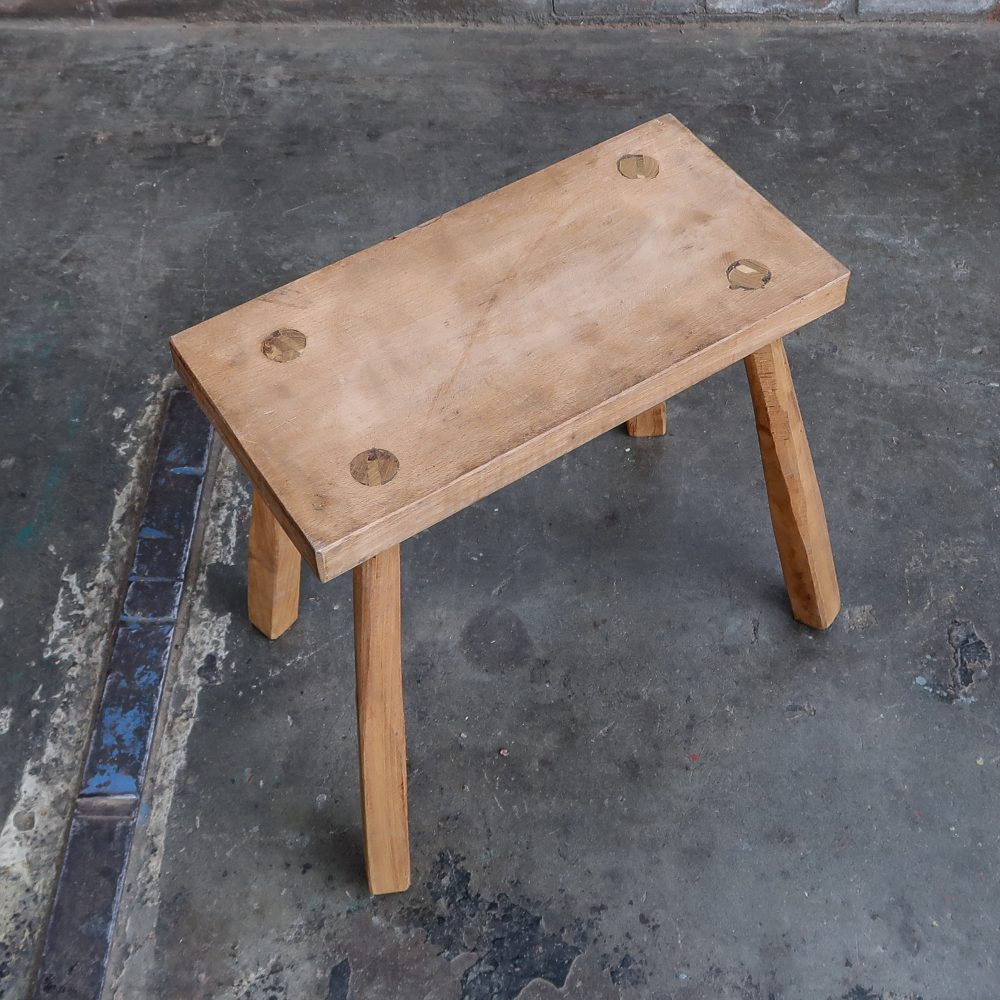 Brocante tafeltje / kruk - Afbeelding 3