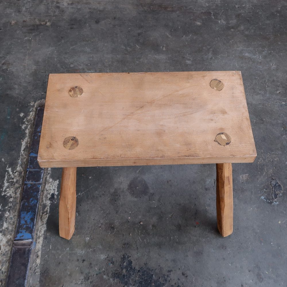 Brocante tafeltje / kruk - Afbeelding 2