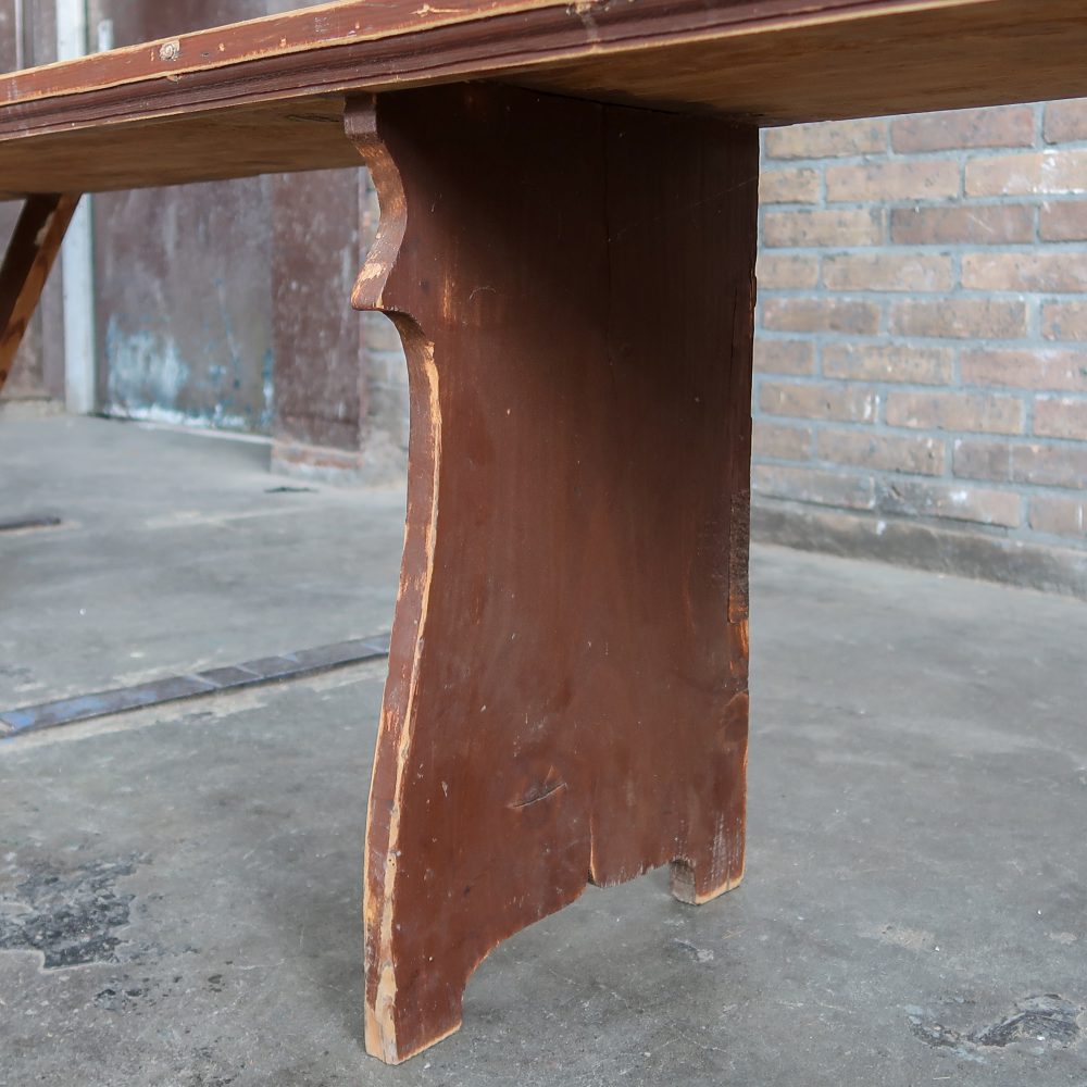 Brocante houten bank - Afbeelding 4