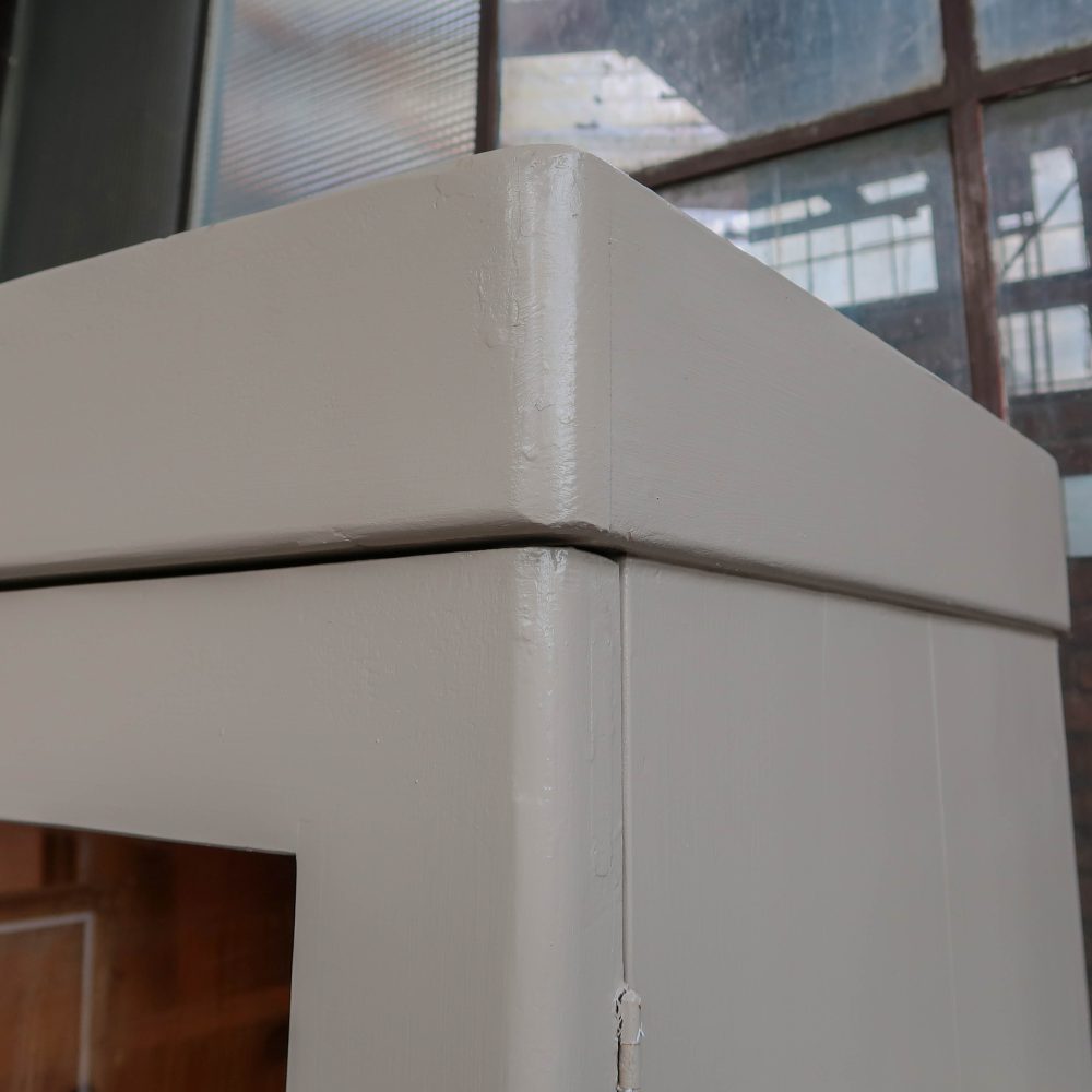 Eendeurs taupe vitrinekast - Afbeelding 5