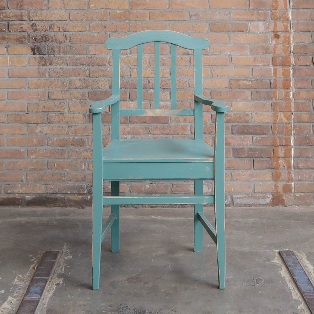 Brocante houten stoel - Afbeelding 2