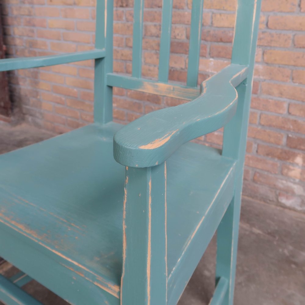 Brocante houten stoel - Afbeelding 8