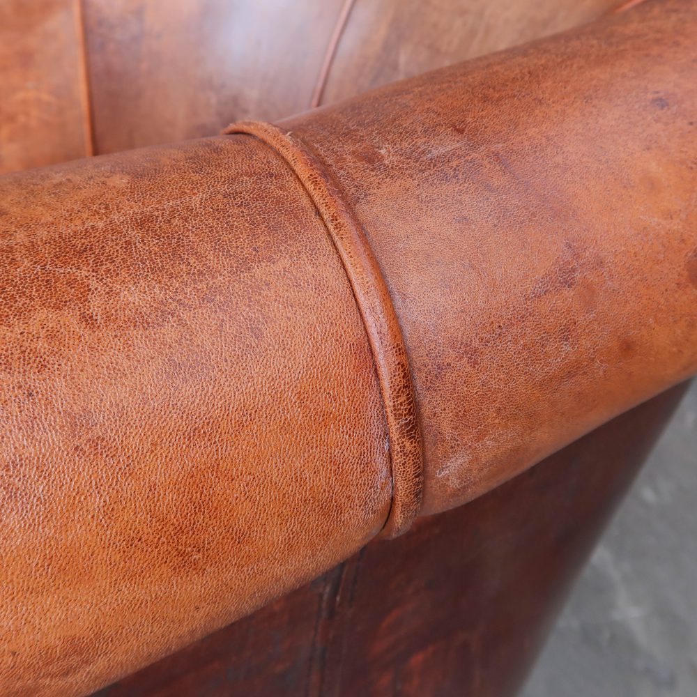 Leren vintage fauteuil - Afbeelding 9