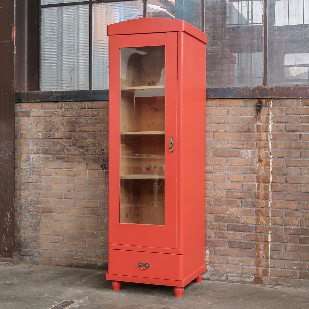 Brocante eendeurs vitrinekast - Afbeelding 2