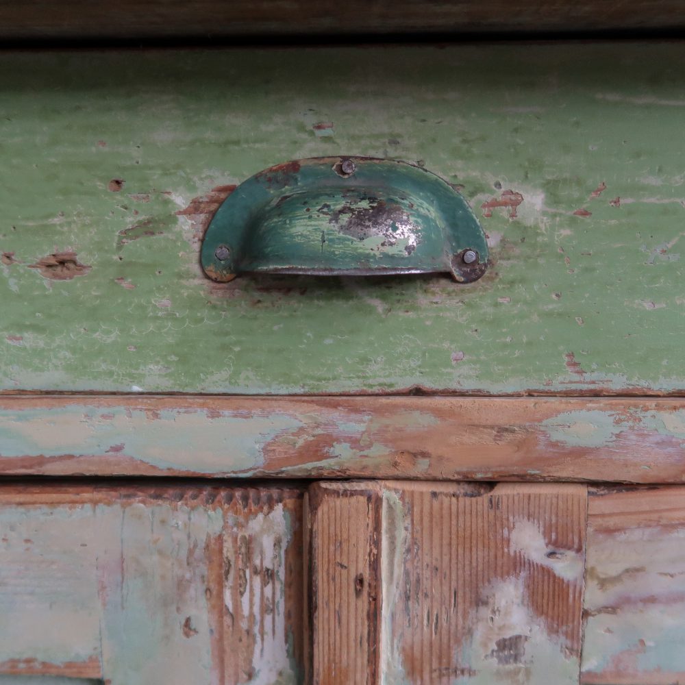 Groene brocante buffetkast - Afbeelding 11