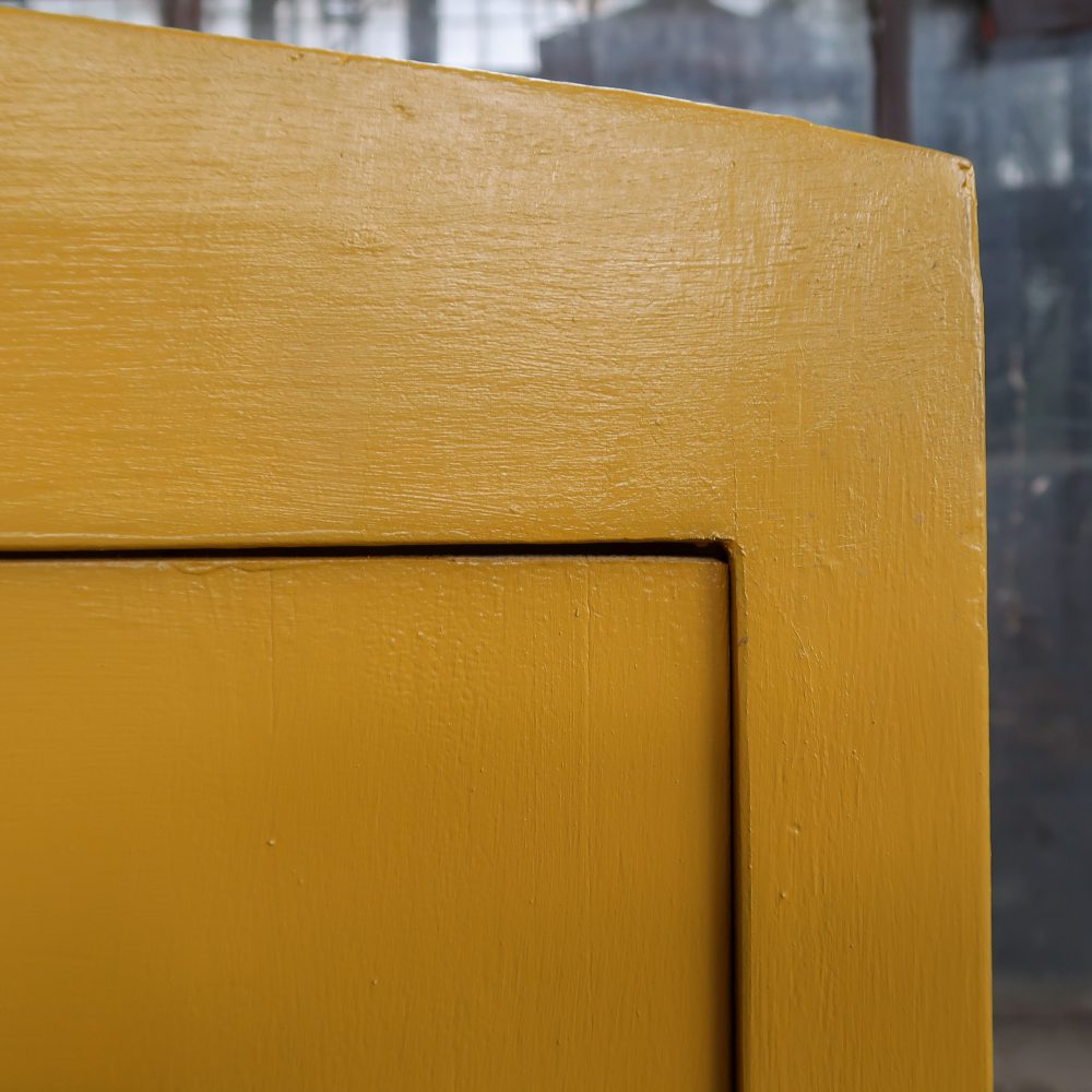 Brocante gele vitrinekast - Afbeelding 7