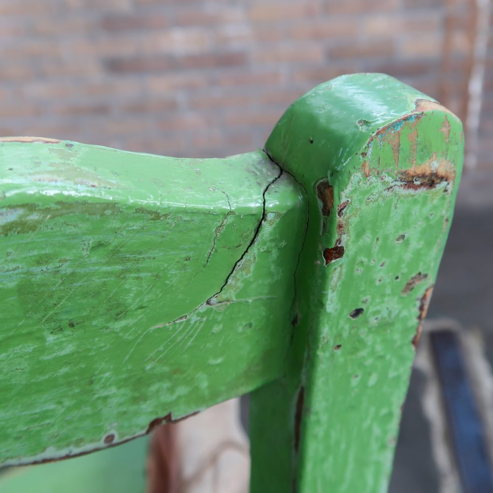Brocante houten stoel - Afbeelding 6