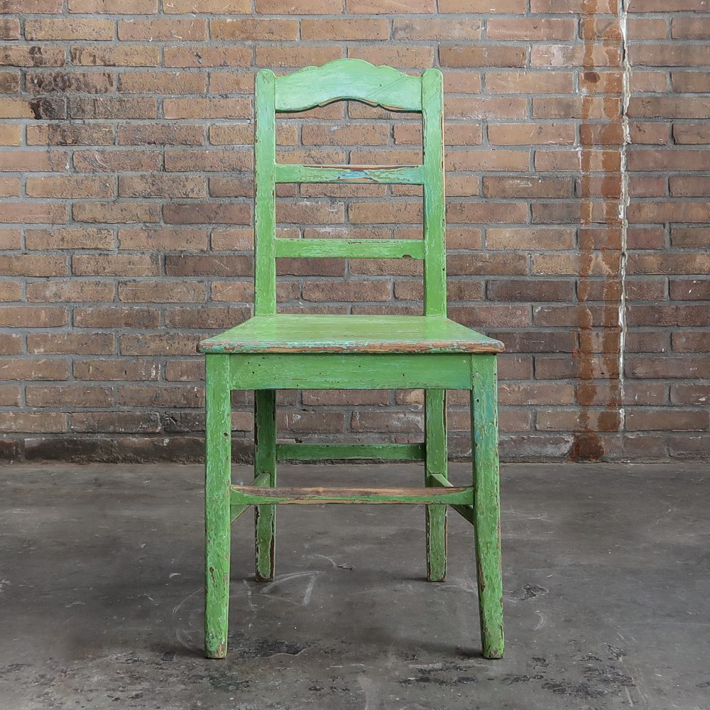 Brocante houten stoel - Afbeelding 2
