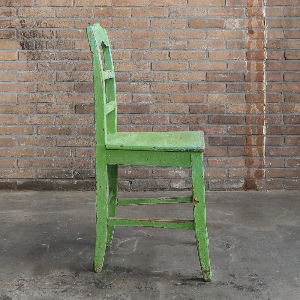 Brocante houten stoel - Afbeelding 3