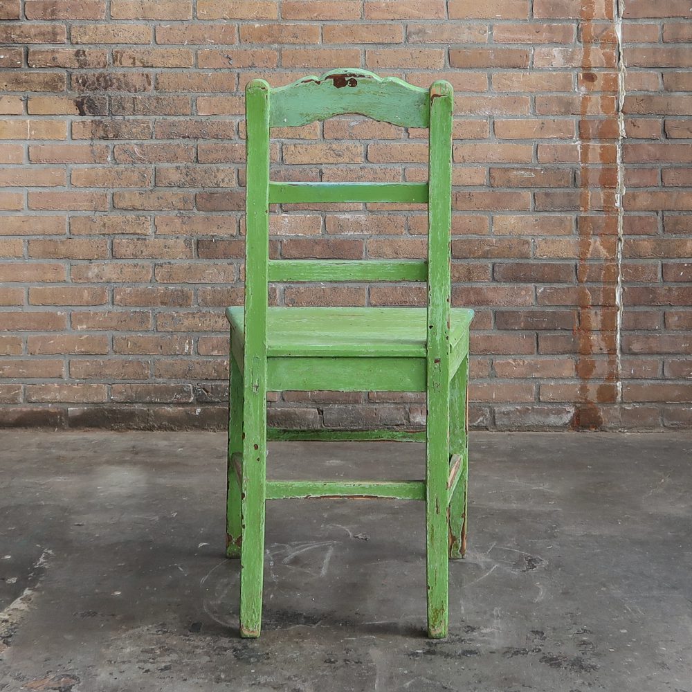 Brocante houten stoel - Afbeelding 4
