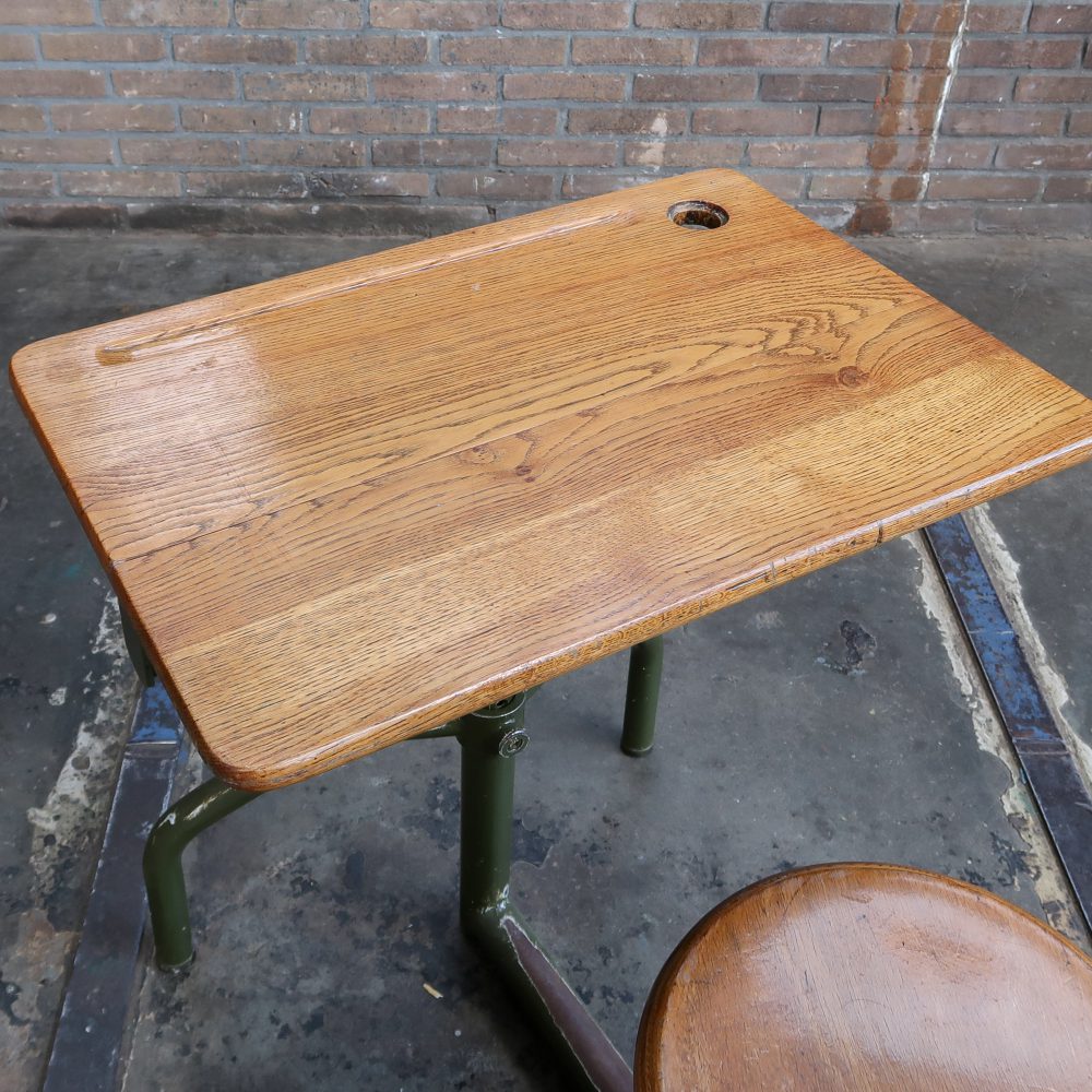 Houten schoolbank - Afbeelding 4