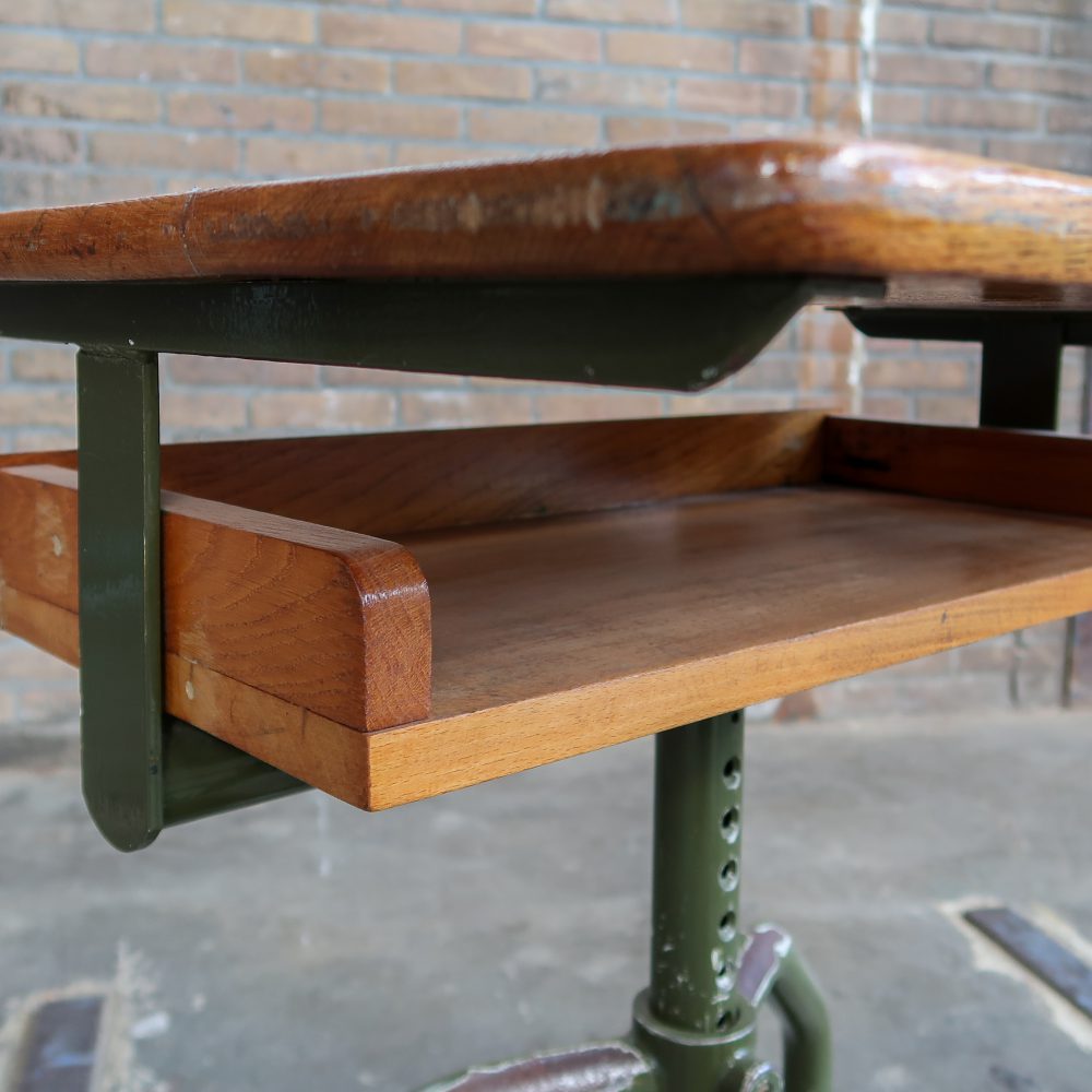 Houten schoolbank - Afbeelding 6