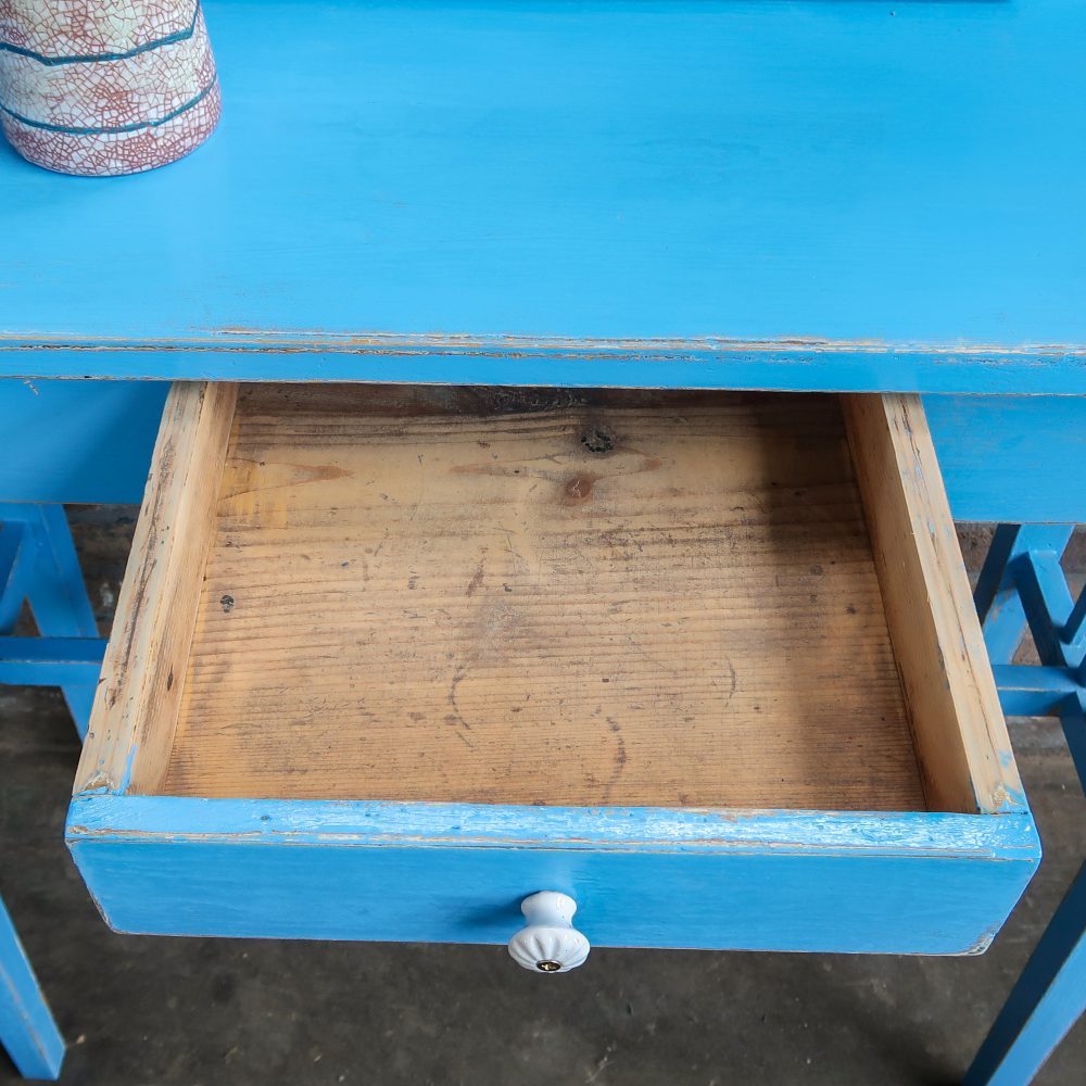 Brocante kaptafel met lade - Afbeelding 5