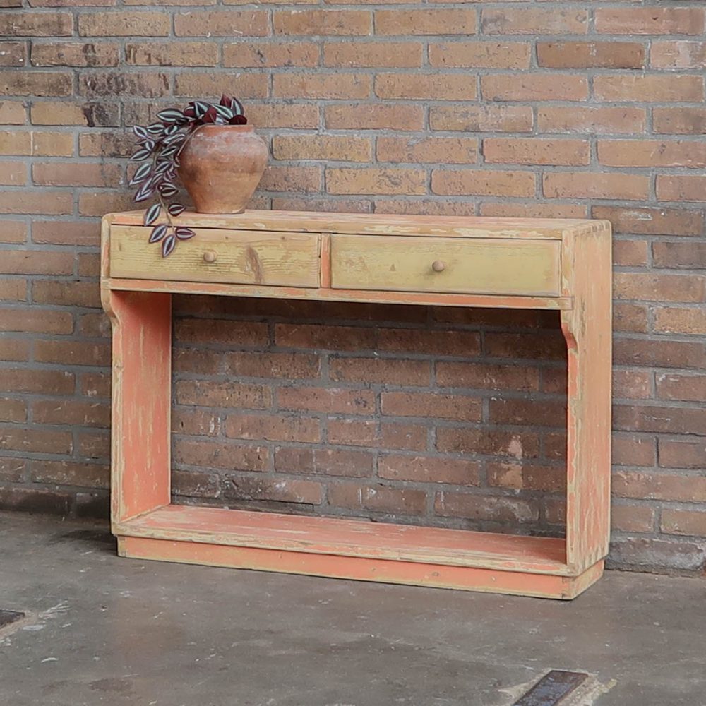 Brocante wandkastje met lades - Afbeelding 2