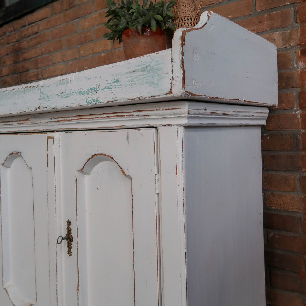 Brocante dressoir met massief houten blad - Afbeelding 5
