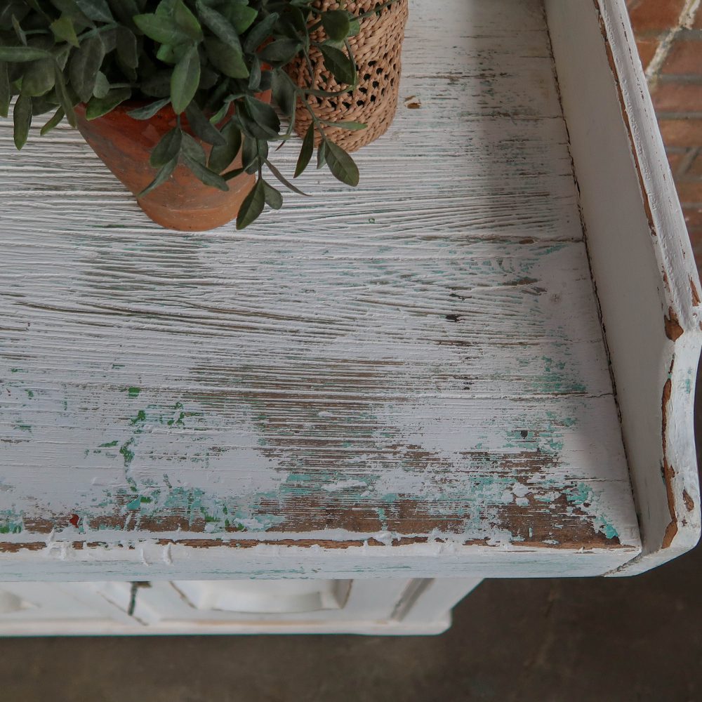 Brocante dressoir met massief houten blad - Afbeelding 8