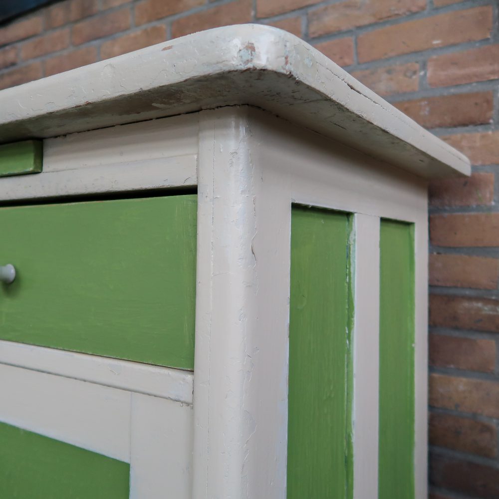 Brocante dressoir met uitschuifbare plank - Afbeelding 6