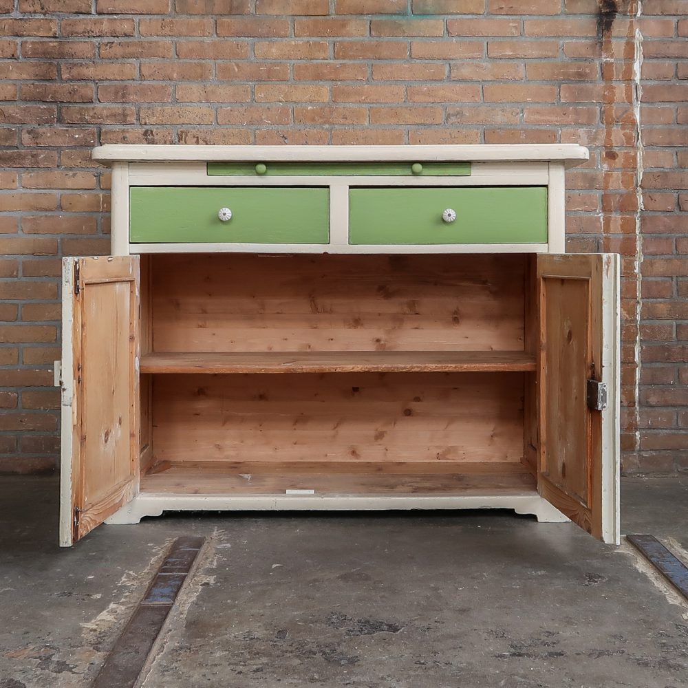 Brocante dressoir met uitschuifbare plank - Afbeelding 3