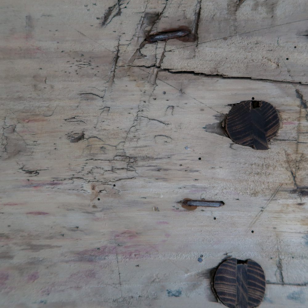 Brocante houten bankje - Afbeelding 8