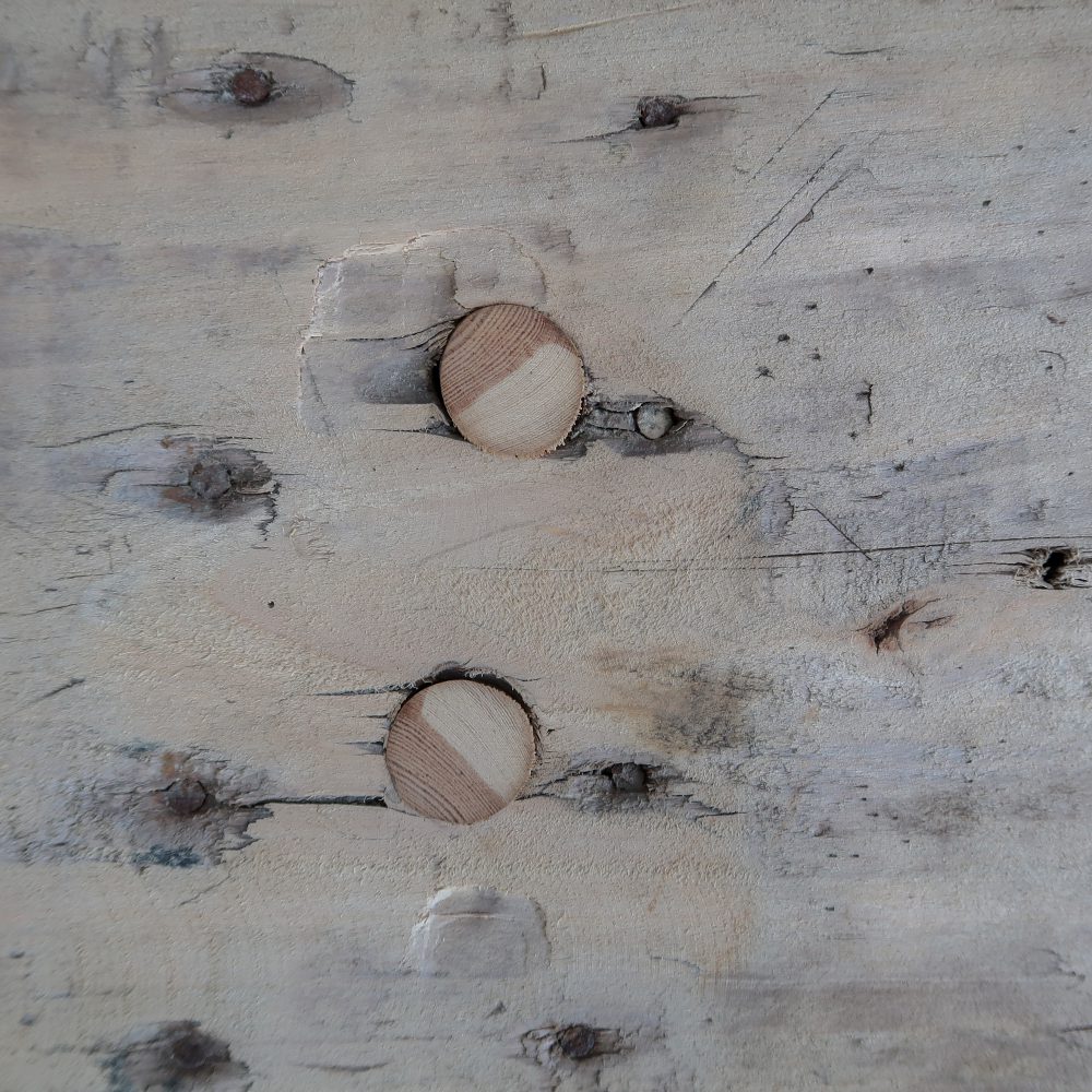 Brocante houten bankje - Afbeelding 7