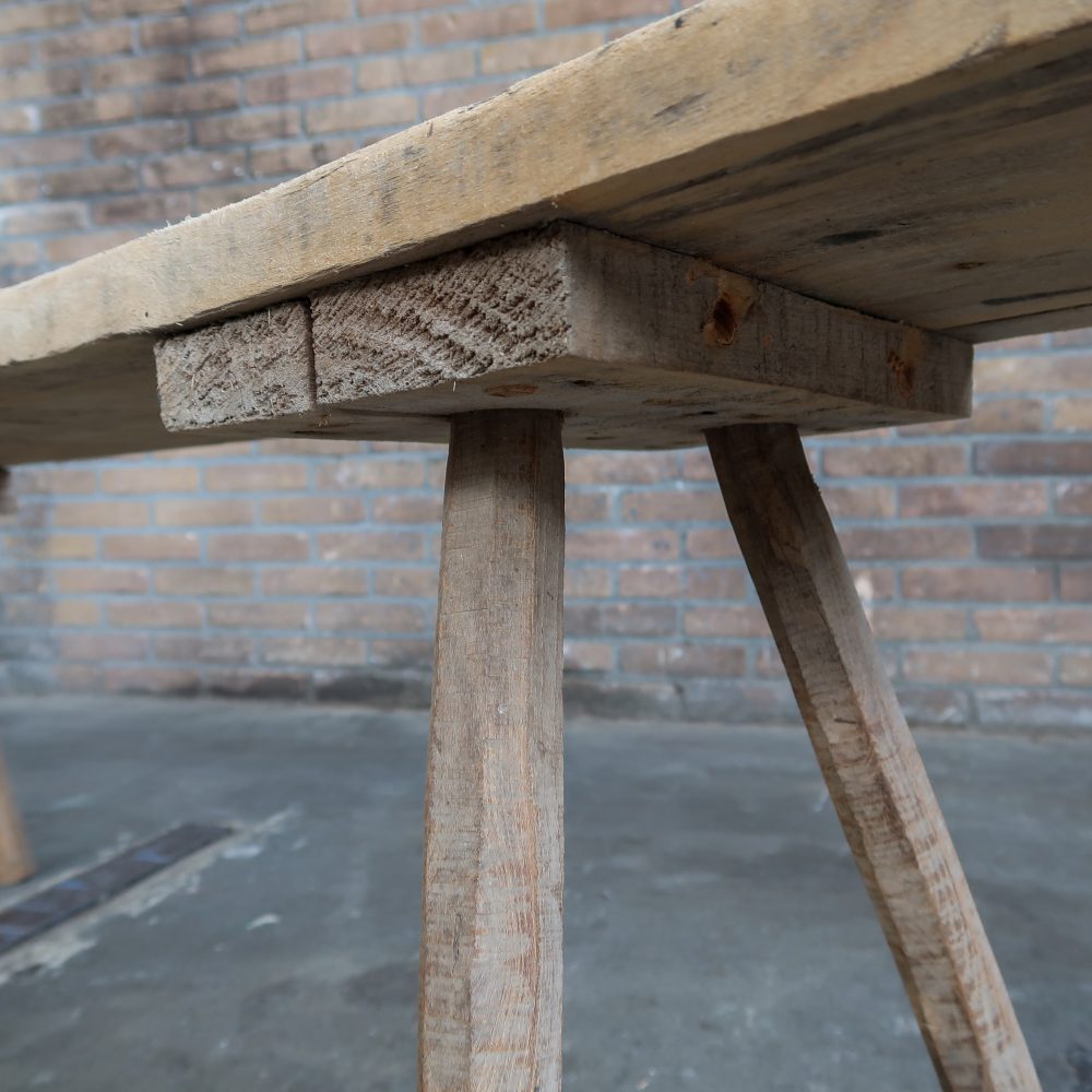 Brocante houten bankje - Afbeelding 5