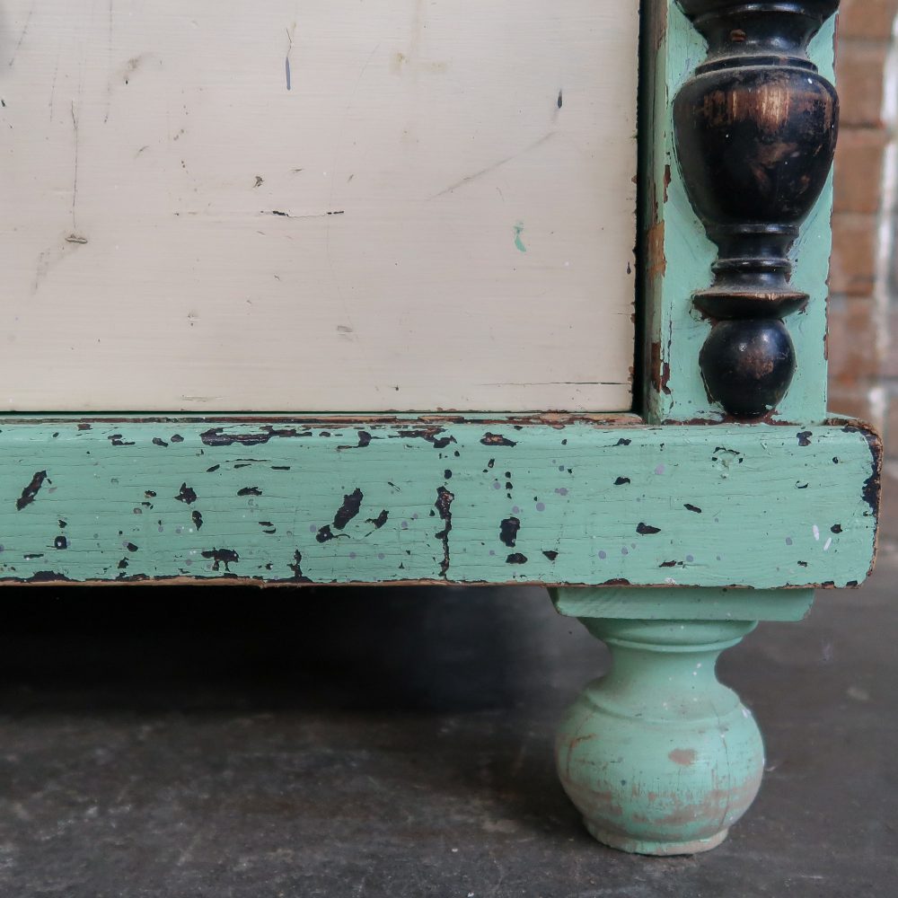 Brocante commode met print - Afbeelding 9