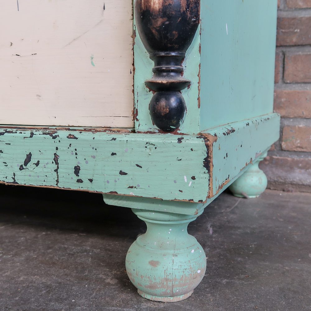 Brocante commode met print - Afbeelding 10