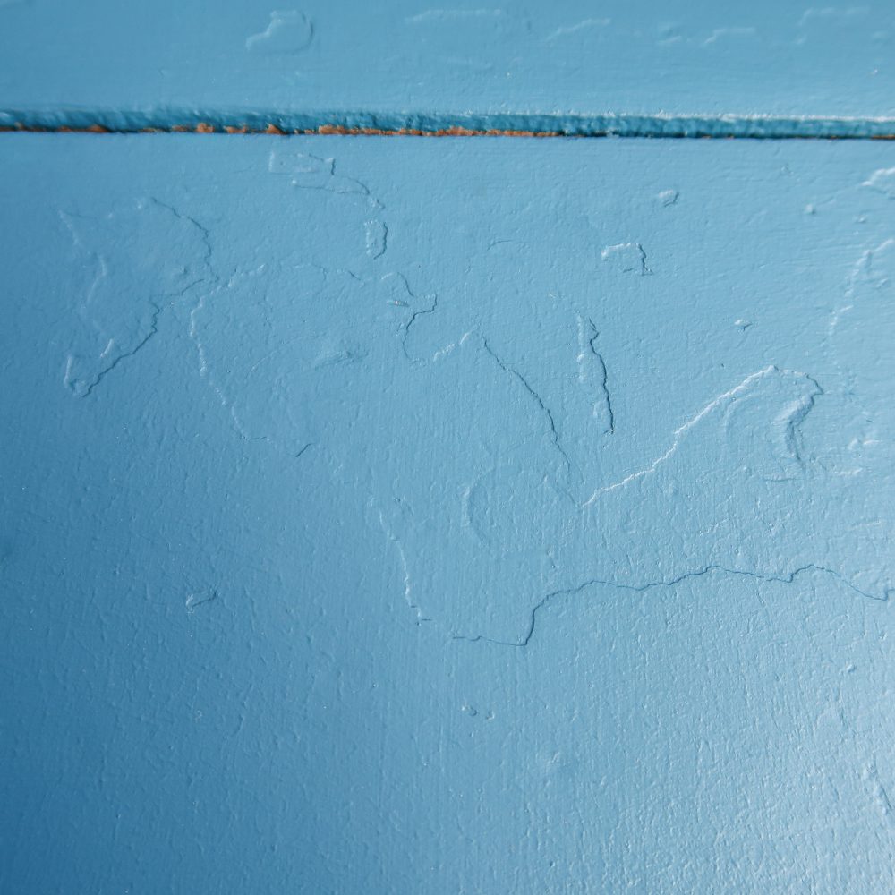Blauwe houten klepbank - Afbeelding 11